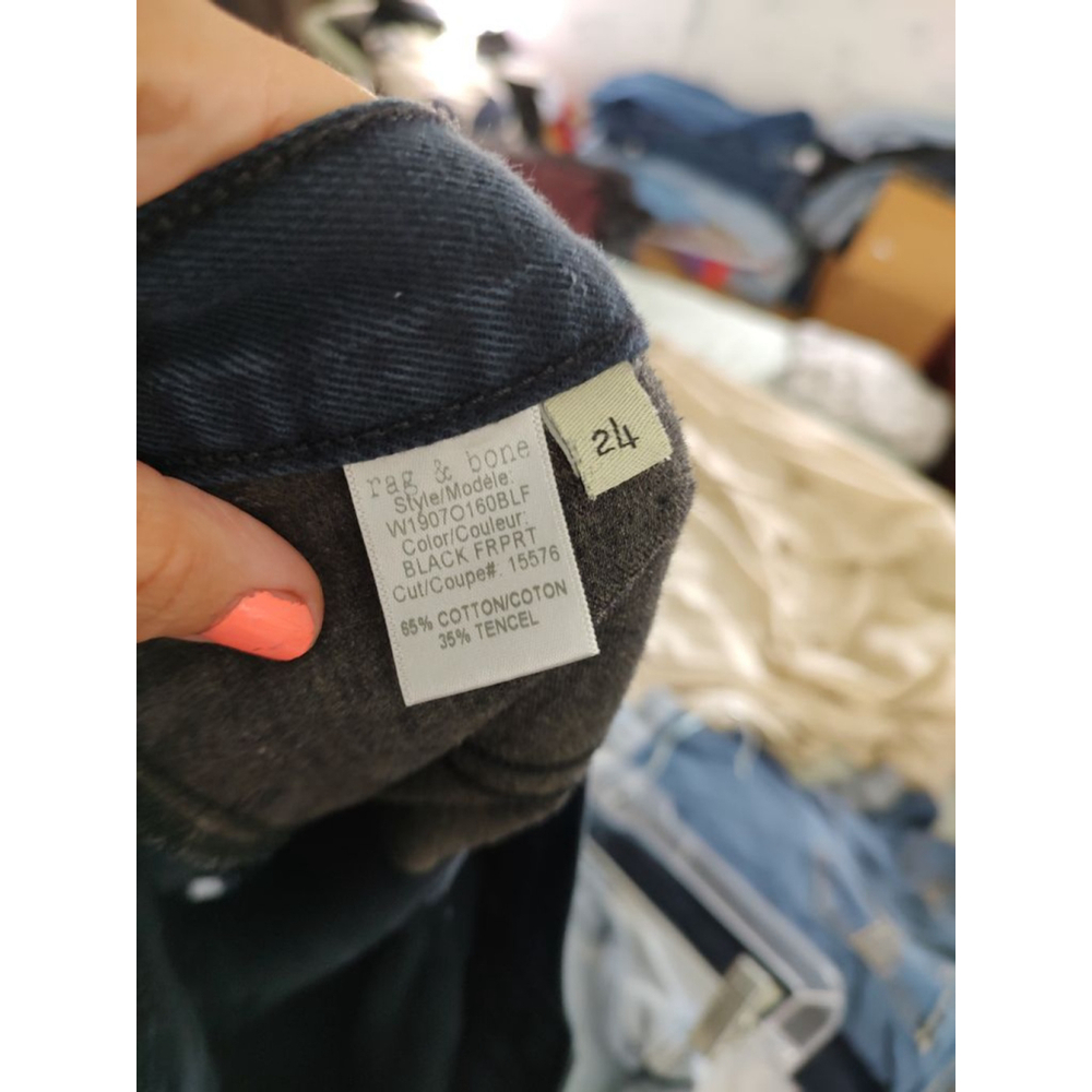Rag & Bone Black Cut Off Jean Shorts 24 - Picture 10 of 12